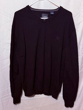 🔥 CHAPS Men’s XL Cotton Cashmere V-Neck Sweater Black